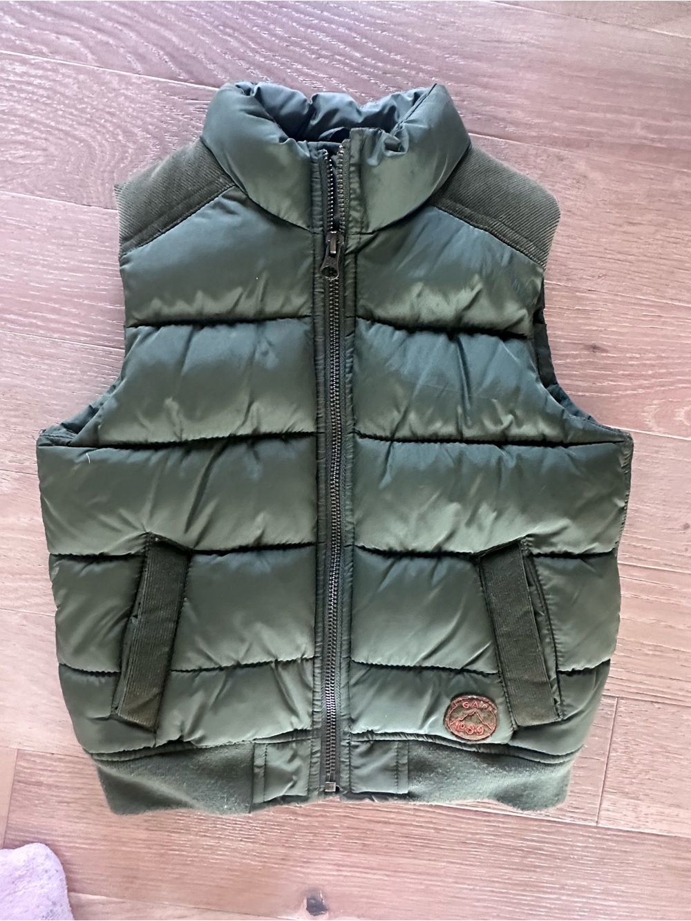 GAP babyGap Olive Green Quilted Zip Vest